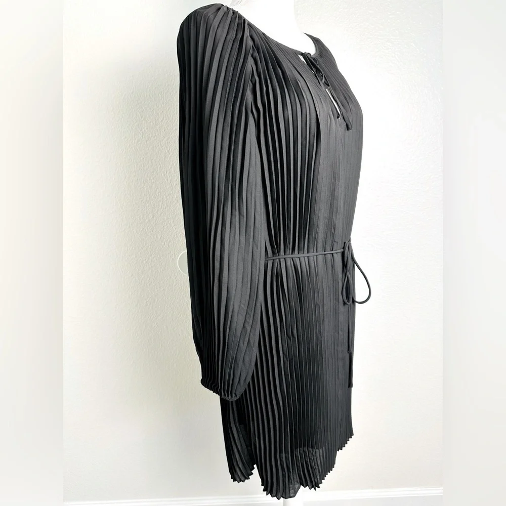 Banana Republic Factory Long Sleeve Pleated Mini Dress Size XL - Picture 4 of 11